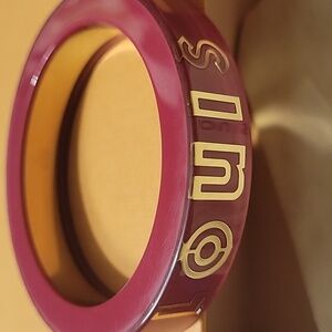 LOUIS VUITTON RESIN RED BANGLE BRACELET EUC RARE